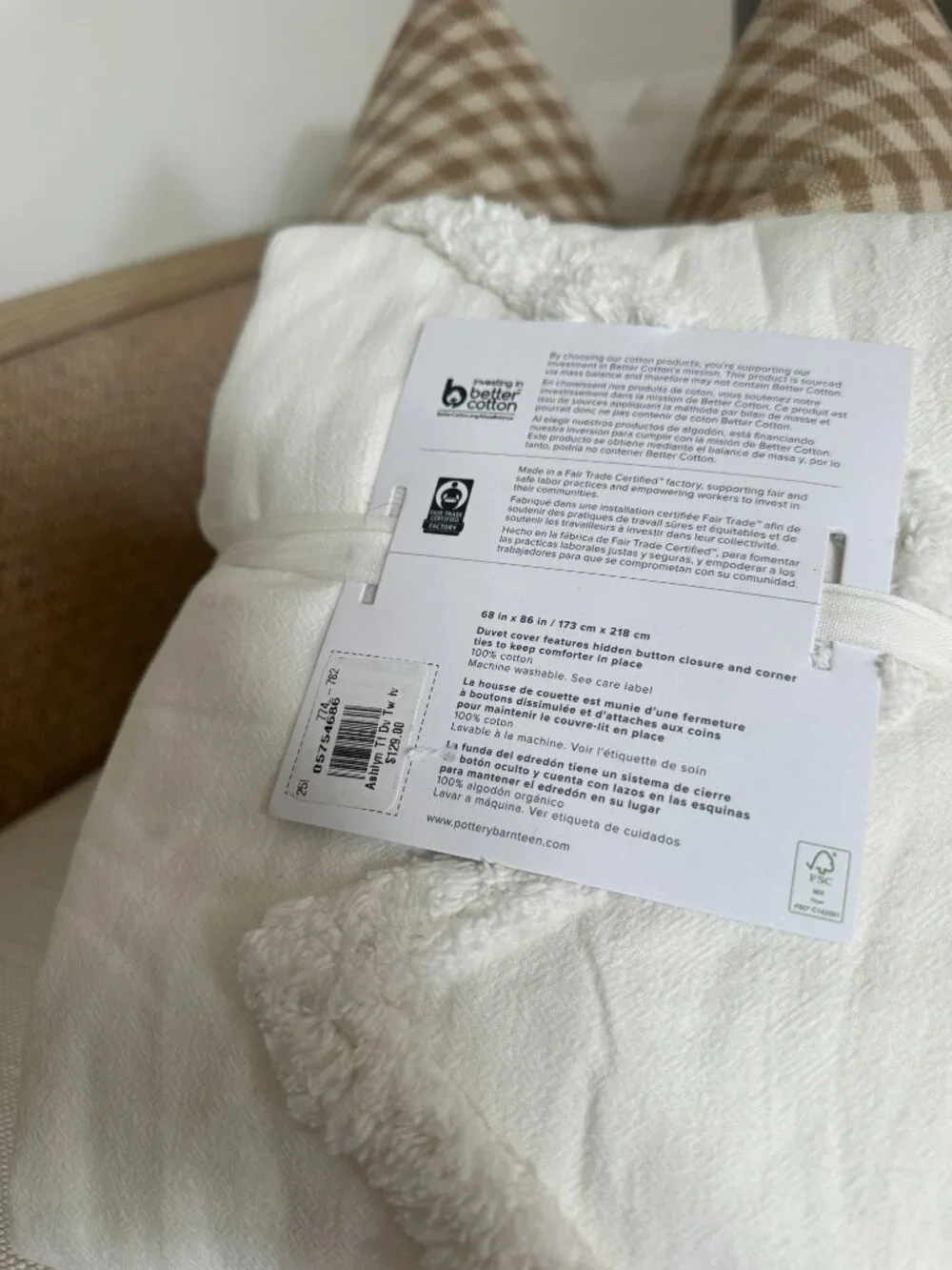 Pottery Barn Teen Ashlyn Tufted Comforter Set Twin NWT